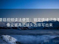 蘑菇视频读法便签：锁定情绪词像不像证据再把镜头选择写出来