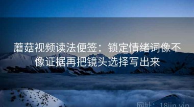 蘑菇视频读法便签：锁定情绪词像不像证据再把镜头选择写出来