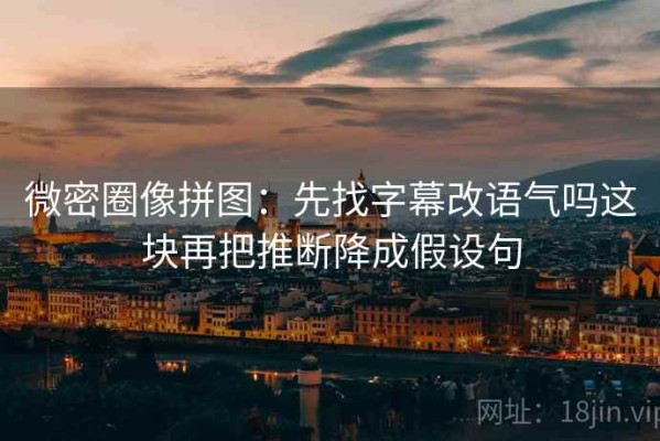 微密圈像拼图：先找字幕改语气吗这块再把推断降成假设句