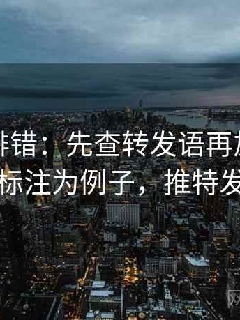 推特像排错：先查转发语再加工吗再把例子标注为例子，推特发布内容